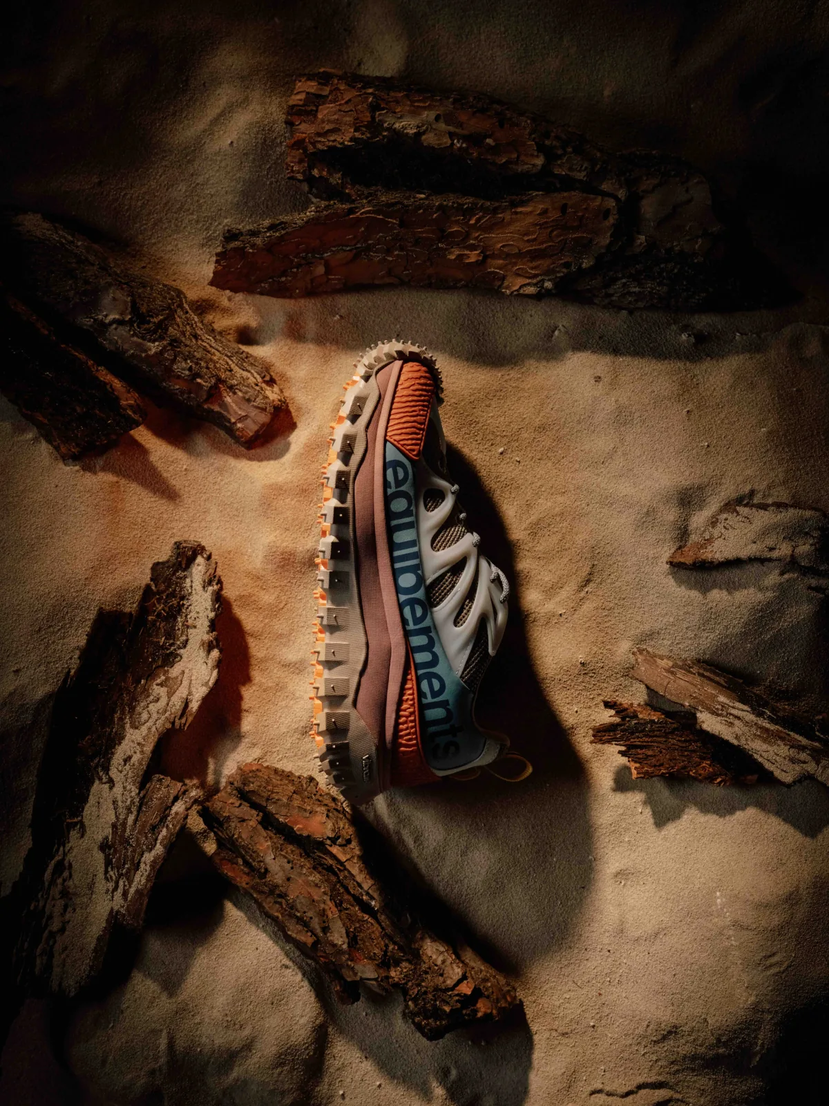 Stylish still from RESH moncler campaign — frame with sneakers