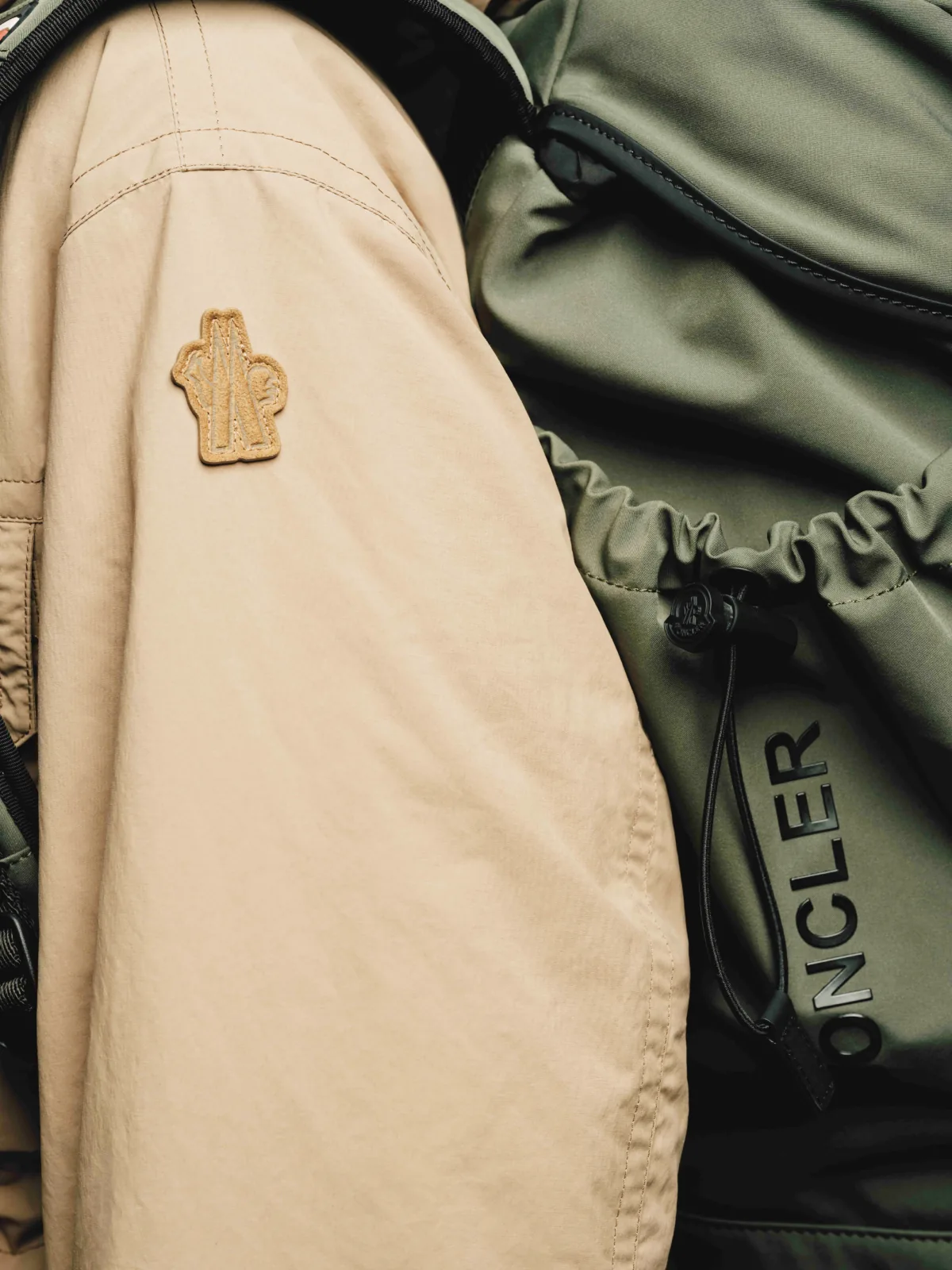 Fashion still from RESH Moncler Grenoble campaign — close look jacket
